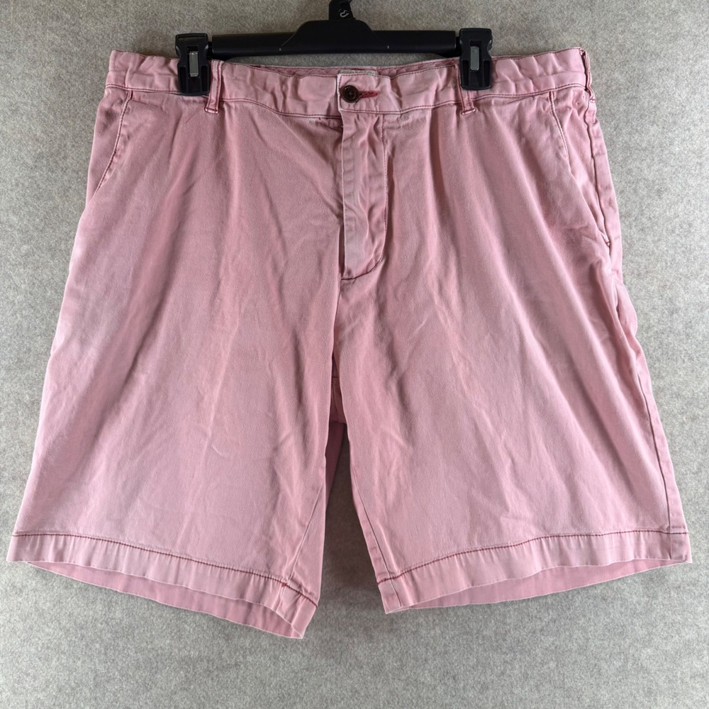 Faherty Brand Shorts 36 Pink Cotton Stretch Chino Flat Front Casual RN140476‎